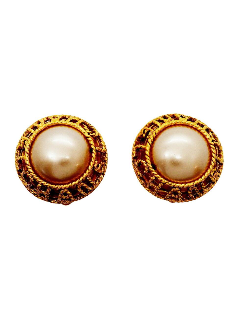 Chanel Clip-On Earrings Pearl #351239C52B